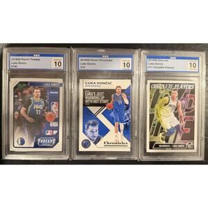 Luka Doncic 3 Card Basketball Lot Mavericks Lakers Hoops Panini Donruss AGS 10